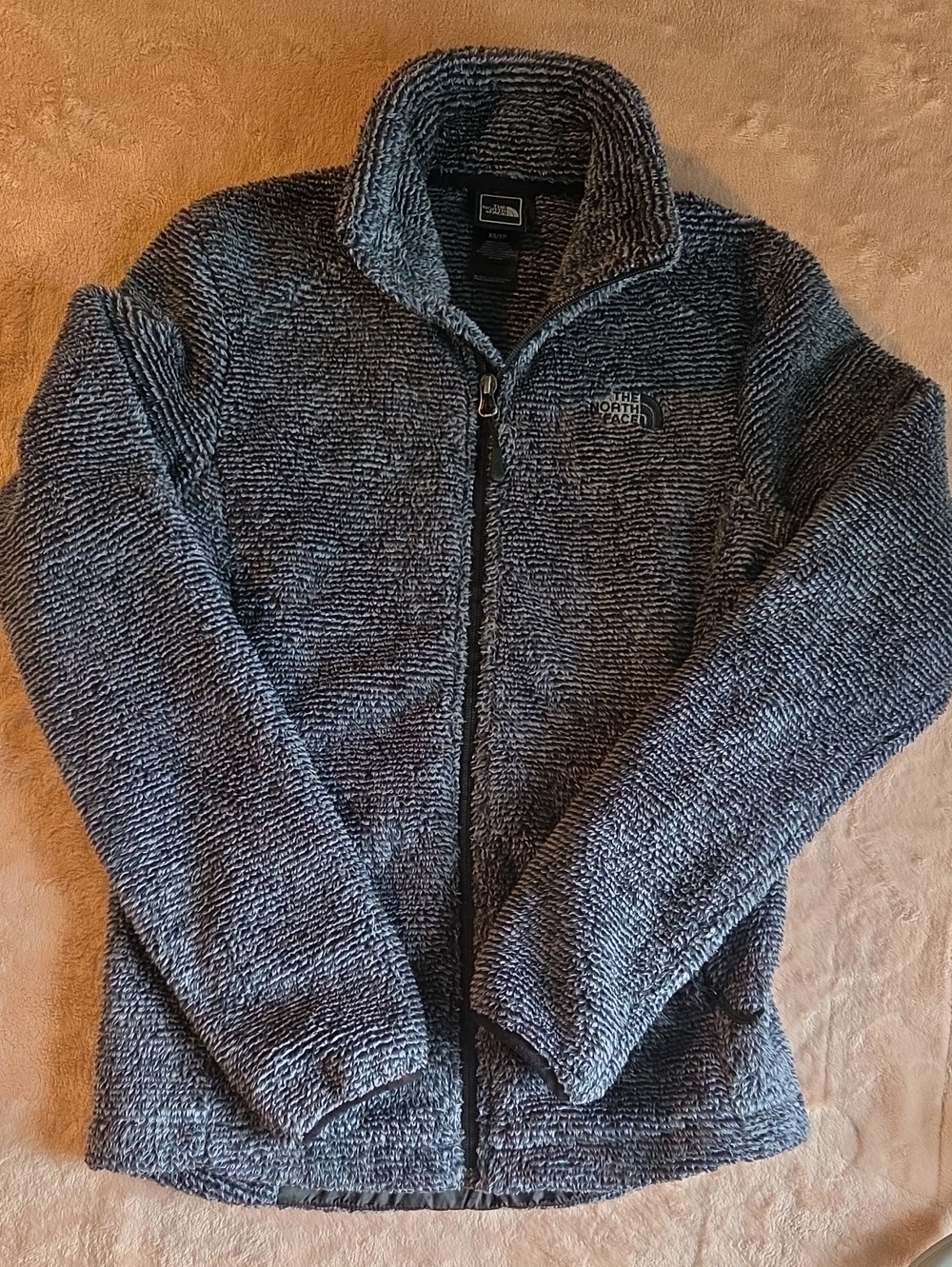 The North Face Women's Charcoal Gray Zip-Up Sherpa Fleece Jacket